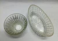 Салатник ладья + конфетница, хрусталь, СССР