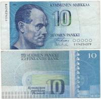 (1986) Банкнота Финляндия 1986 год 10 марок "Пааво Нурми" Kullberg - Vanhala  VF
