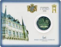 (023) Монета Люксембург 2018 год 2 евро "Конституция 100 лет"  Биметалл  Буклет