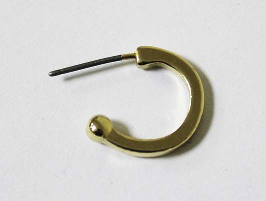 Серьга позолоченная
