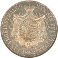 (№1862y1) Монета Лихтенштейн 1862 год 1 Thaler