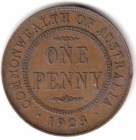 (,) Монета Австралия 1923 год 1 пенни   Бронза  UNC