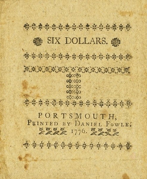 (№1776P-S1638) Банкнота США 1776 год &quot;6 Dollars&quot;