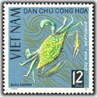 (1965-046) Марка Вьетнам "Плавающий краб"   Ракообразные III O