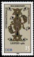 (1982-036) Марка Германия (ГДР) "Эмблема (1)"    Книжная выставка II Θ