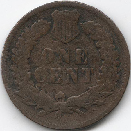 (1906) Монета США 1906 год 1 цент  3. Дубовый венок (бронза) Бронза  VF