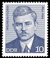 (1974-007) Марка Германия (ГДР) "Вильгельм Флорин"    Деятели Рабочего движения III Θ