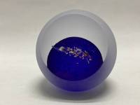 Сувенир сфера хрусталь сапфир, медь 8 см Австрия