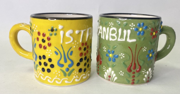 Чашки обливная керамика istanbul 2 шт