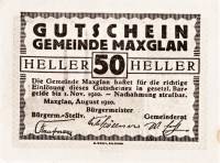 (№1920) Банкнота Австрия 1920 год "50 Heller"