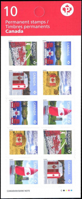 (№2013-2918) Лист марок Канада 2013 год &quot;Канадский Буклет Гордость&quot;, Гашеный
