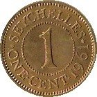 (№1959km14) Монета Сейшельские острова 1959 год 1 Cent