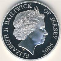 () Монета Остров Джерси 2005 год 5 фунтов ""   UNC
