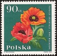 (1964-088) Марка Польша "Мак"   Садовые цветы II Θ