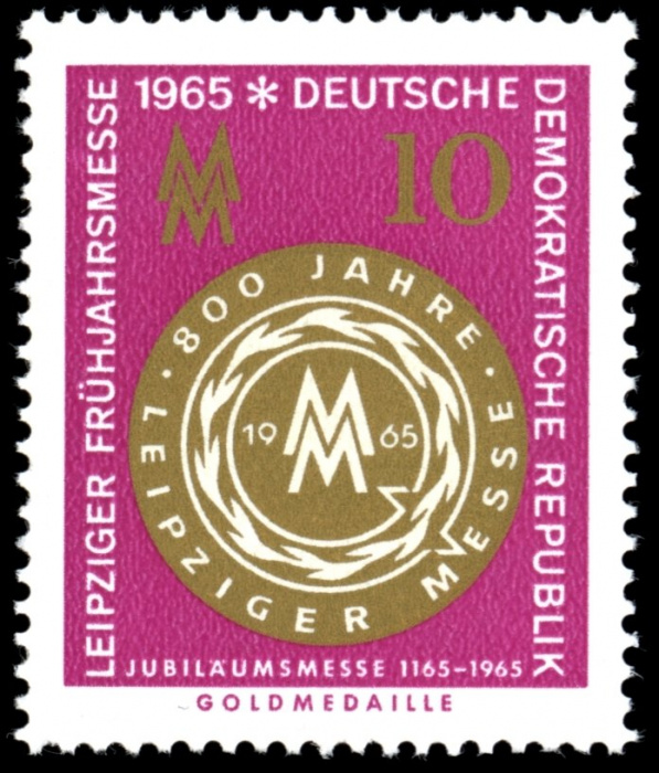 (1965-007) Марка Германия (ГДР) &quot;Медаль, аверс&quot;    Ярмарка, Лейпциг III Θ