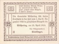 (№1920) Банкнота Австрия 1920 год "25 Heller"
