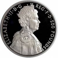 (№2012km1243) Монета Великобритания 2012 год 500 Pounds (Королева)