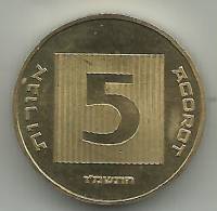 (№1986p32) Монета Израиль 1986 год 5 Agorot (Piefort)
