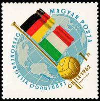 (1962-018) Марка Венгрия "Германия и Италия"    ЧМ по футболу 1962, Чили III Θ