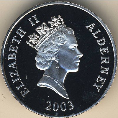 (2003) Монета Остров Олдерни 2003 год 5 фунтов &quot;Альфред Великий&quot;  Серебро Ag 925 Серебро Ag 925  PRO