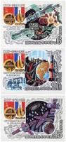 1982-052-54 Серия Набор марок 3 шт СССР  Советско-французский космический полёт III O