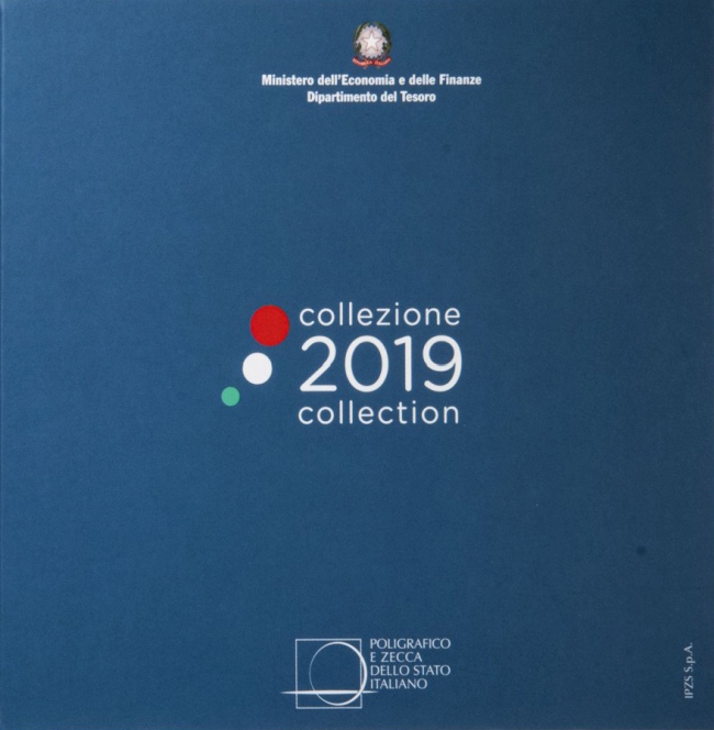 (2019, 8 монет) Набор монет Италия 2019 год   Буклет