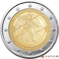 (004) Монета Греция 2010 год 2 евро "Марафонская битва. 2500 лет"  Биметалл  UNC