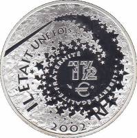 () Монета Франция 2002 год 1 1/2 евро ""   PROOF