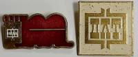 Набор значков знаков (2 шт.) СССР "ДЛТ" На булавке 