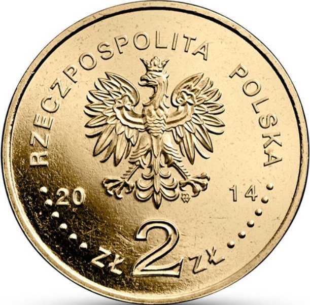 259 50 монет по 2 злотых Банковский мешок монет Польша 2014 год Канонизация Папы Иоанна Павла II   U