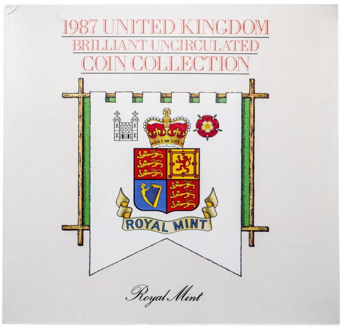 (1987, 7 монет) Набор монет Великобритания 1987 год    Буклет
