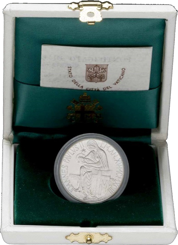 (1993) Монета Ватикан 1993 год 500 лир &quot;Мир во всём мире&quot;  Серебро Ag 835  UNC