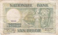 (№1942P-106a.7) Банкнота Бельгия 1942 год "50 Francs"