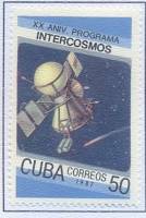 (1987-017) Марка Куба "Зонд-3"    20 лет программе Интеркосмос II Θ