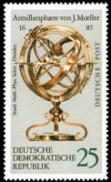 (1972-072) Марка Германия (ГДР) "Глобус (5)"    Глобусы Земные и небесные III Θ