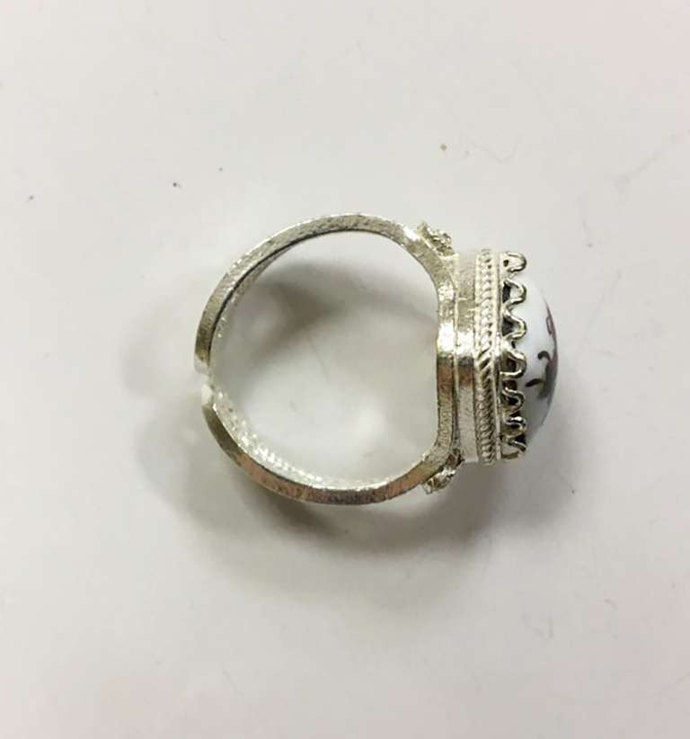 Перстень "Финифть", серебрение (сост. на фото)