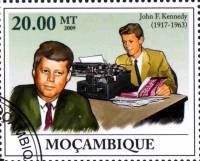 (№2009-3330) Марка Мозамбик 2009 год "19171963 Джон Фицджеральд Кеннеди", Гашеная