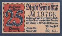 (№1920) Банкнота Германия 1920 год "25 Pfennig"