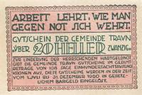 (№1920) Банкнота Австрия 1920 год "20 Heller"