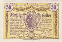 (№1920) Банкнота Австрия 1920 год "50 Heller"