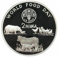 () Монета Тонга 1981 год 2 паанга ""  Биметалл (Серебро - Ниобиум)  UNC