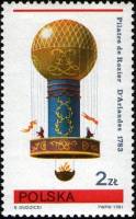 (1981-004) Марка Польша "Воздушный шар (1783)"    Воздушные шары III Θ