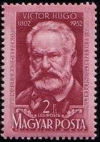 (1952-039) Марка Венгрия "Виктор Гюго"    500 лет со дня рождения Леонардо да Винчи. 150 лет со дня 