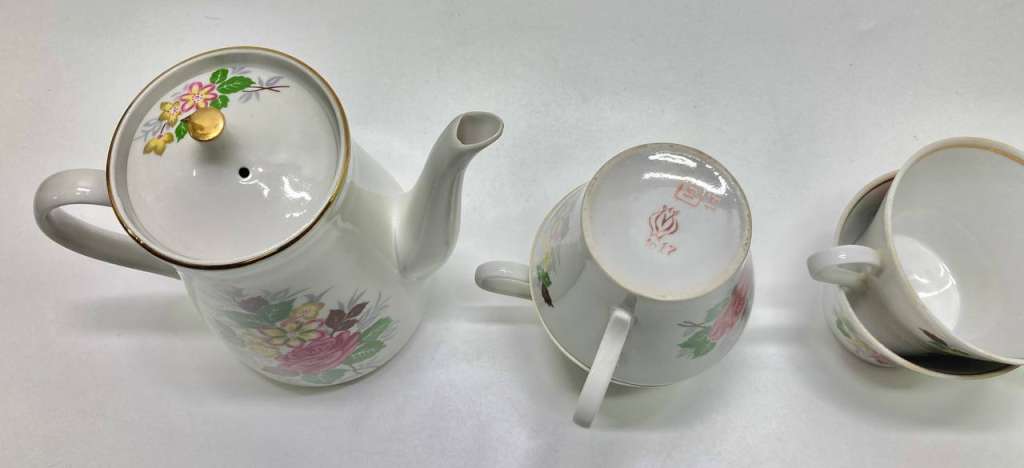 Кофейник + 4 чашки, Пролетарий, СССР