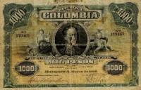 (№1908P-316) Банкнота Колумбия 1908 год "1,000 Pesos"
