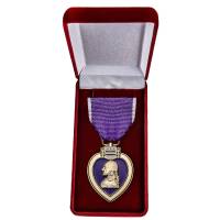 Копия: Медаль  "Памятная Пурпурное сердце США"  в бархатном футляре