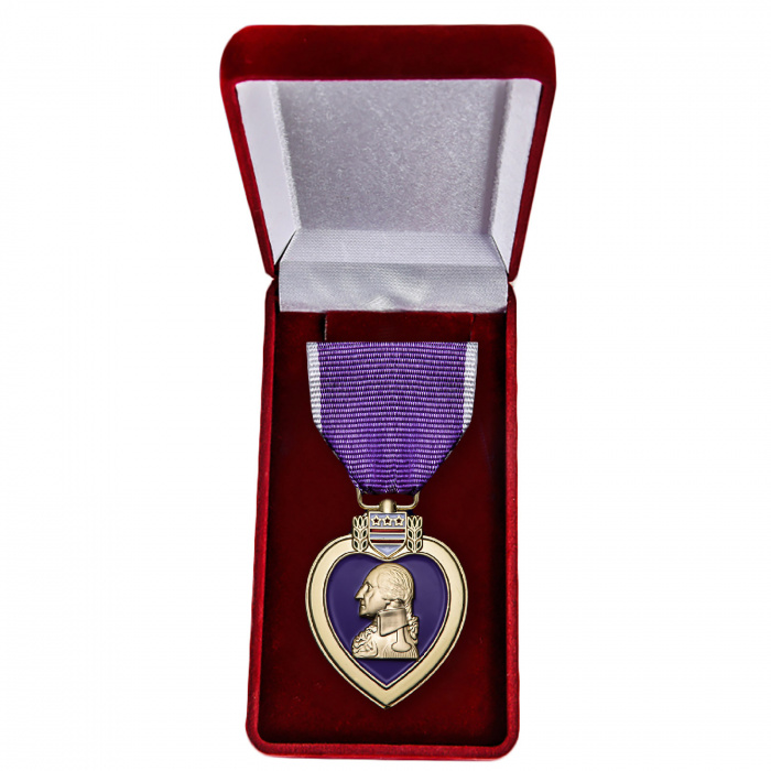 Копия: Медаль  &quot;Памятная Пурпурное сердце США&quot;  в бархатном футляре