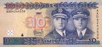 (1997) Банкнота Литва 1997 год 10 лит "Стяпонас Дарюс и Стасис Гиренас"   UNC