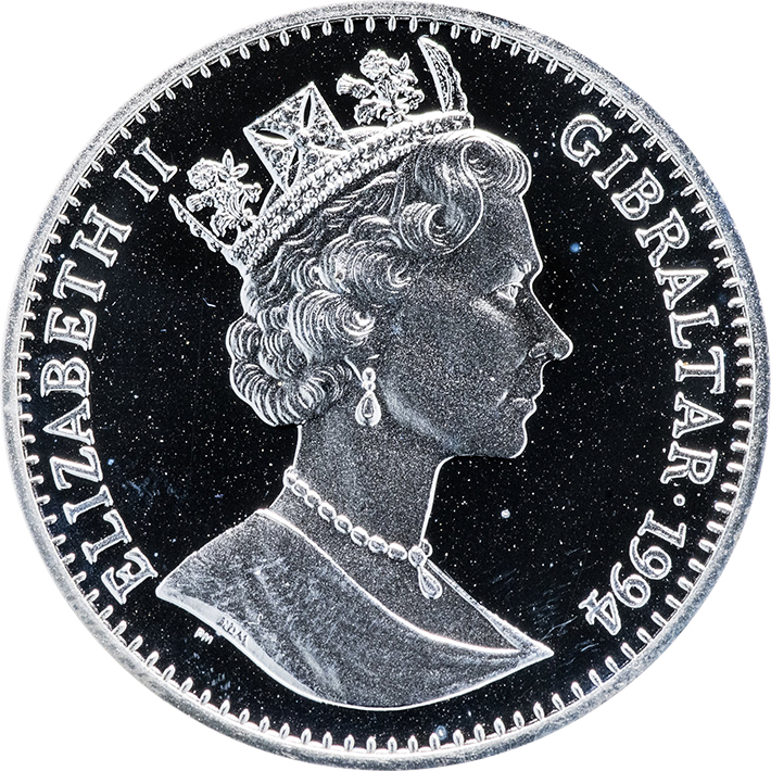 (1994) Монета Гибралтар 1994 год 1 крона &quot;Адмирал Сомервилл&quot;   PROOF