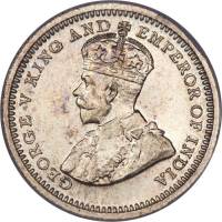 () Монета Стрейтс Сетлментс («Поселения у пролива»)  1926 год 5  ""   Биметалл (Серебро - Ниобиум)  